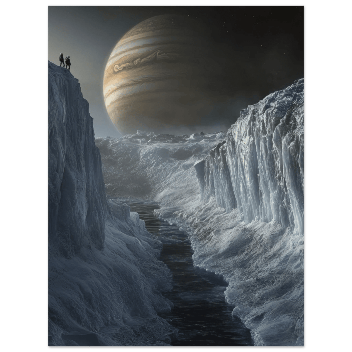 The Frozen Wasteland of Europa An expedition tea 2 - Shop Ai Art WebShop - Digital Art online Store