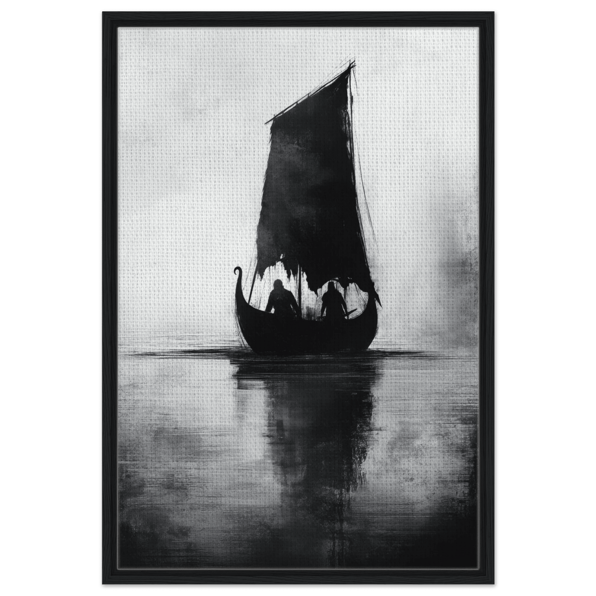 The Ghostly Viking Longship Dark Nordic Ink Met 4 - Shop Ai Art WebShop - Digital Art online Store