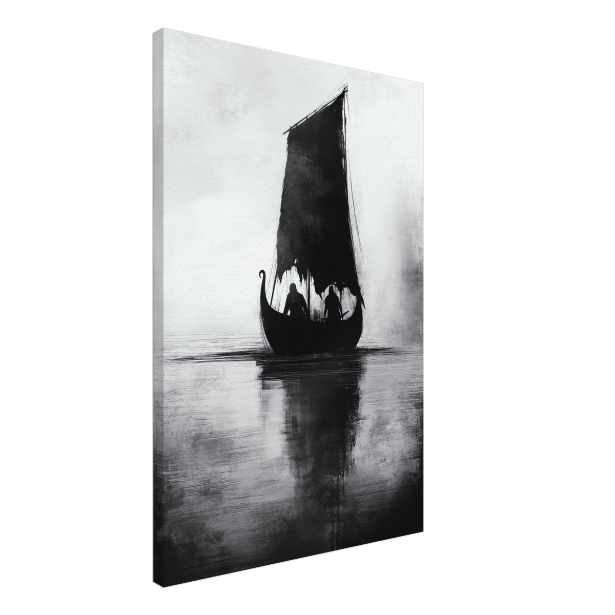 The Ghostly Viking Longship Dark Nordic Ink Met 4 - Shop Ai Art WebShop - Digital Art online Store