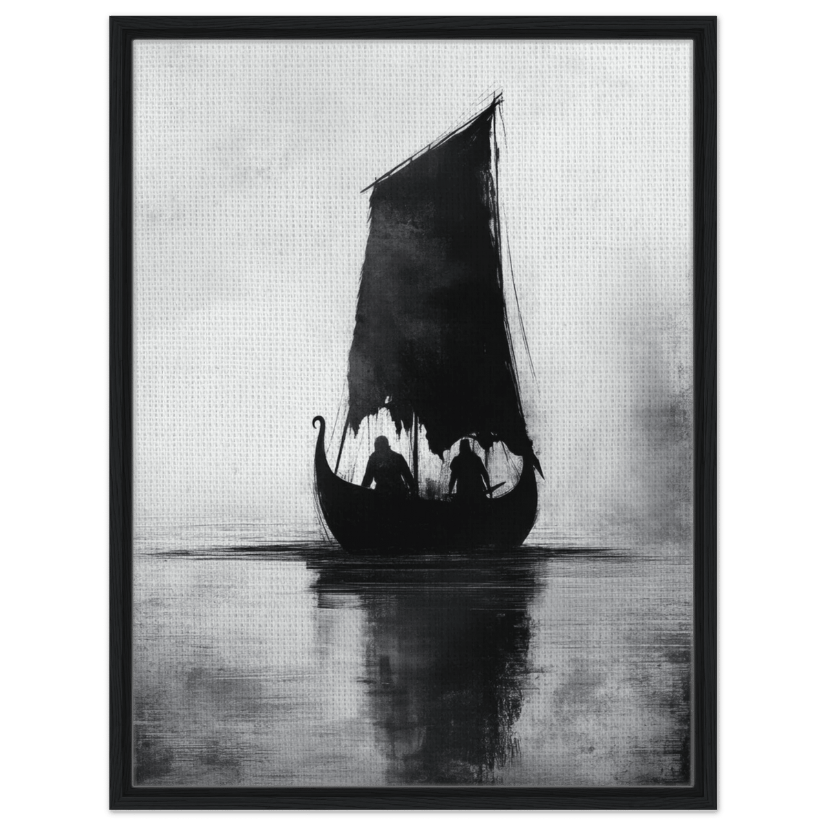 The Ghostly Viking Longship Dark Nordic Ink Met 4 - Shop Ai Art WebShop - Digital Art online Store