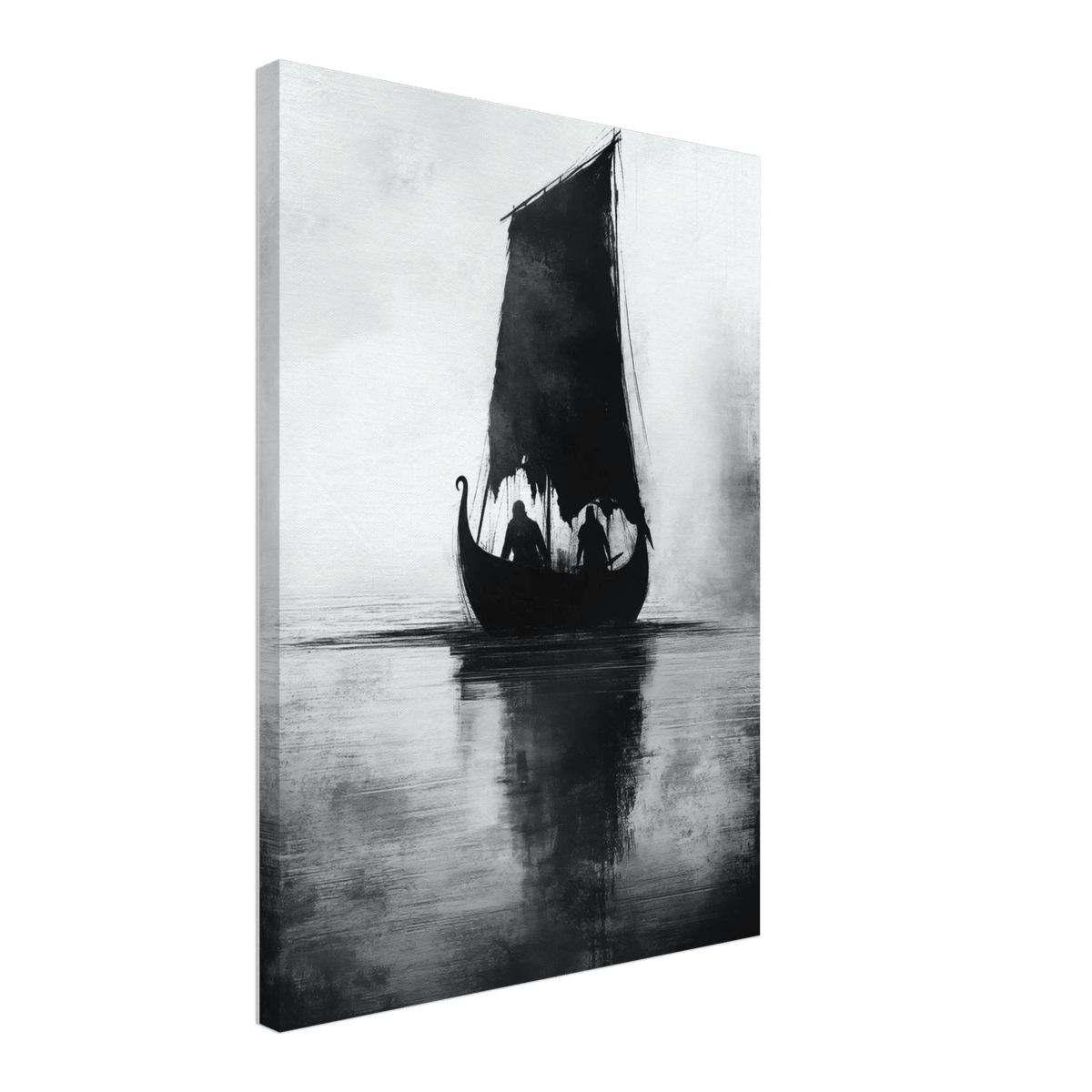 The Ghostly Viking Longship Dark Nordic Ink Met 4 - Shop Ai Art WebShop - Digital Art online Store