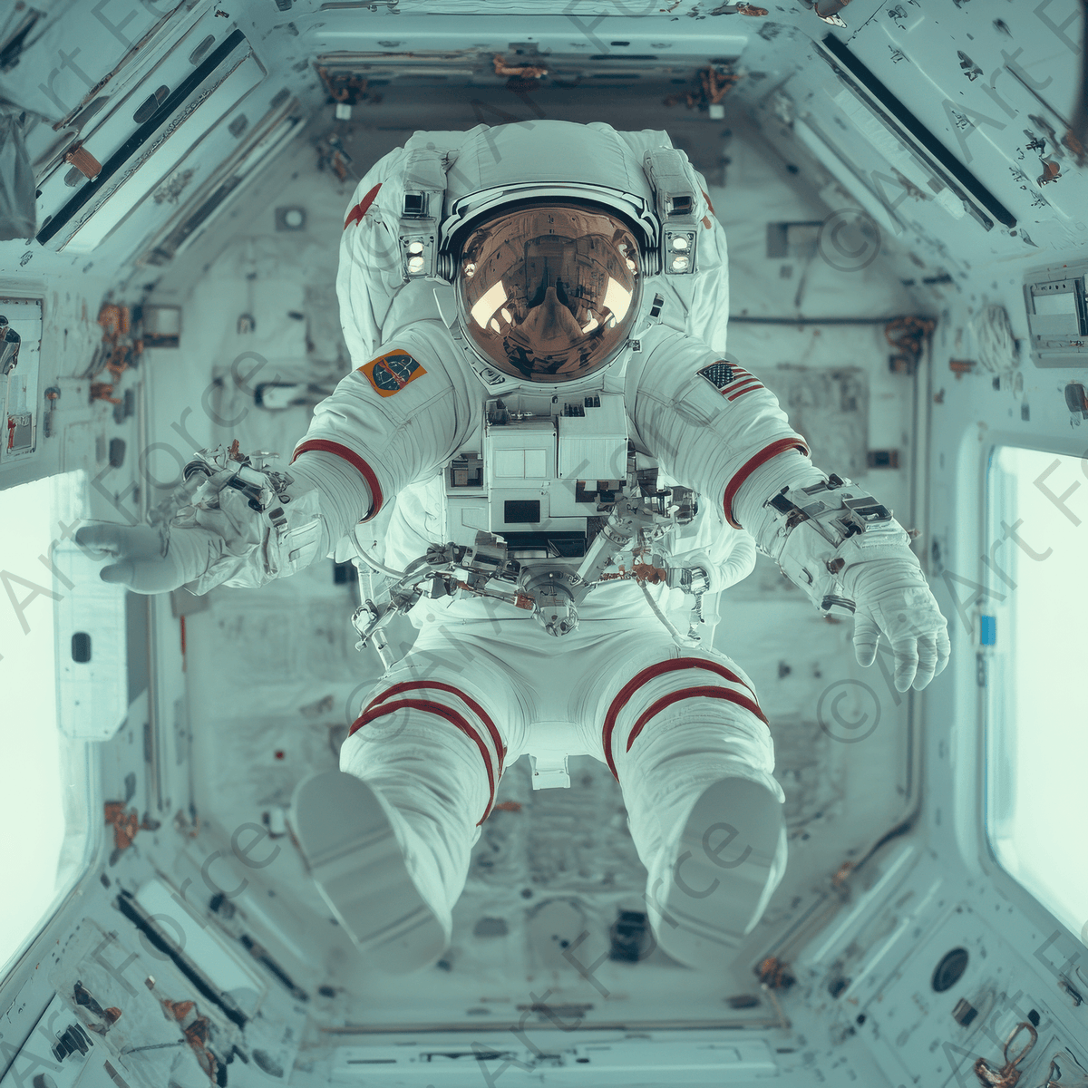 The impact of zero - gravity environments on humans 2 - Shop Ai Art WebShop - Digital Art online Store