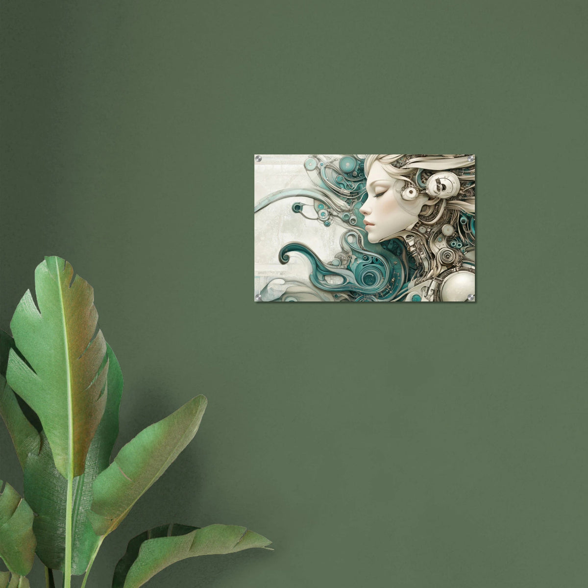The Mechanical Siren A portrait of an android 2 - Shop Ai Art WebShop - Digital Art online Store