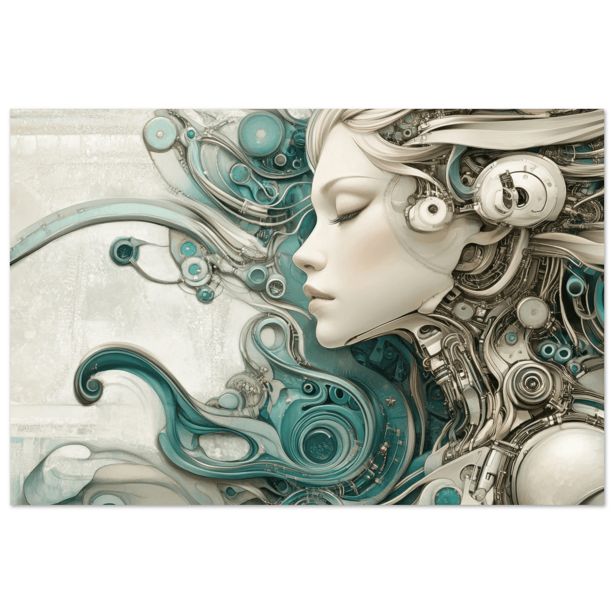 The Mechanical Siren A portrait of an android 2 - Shop Ai Art WebShop - Digital Art online Store