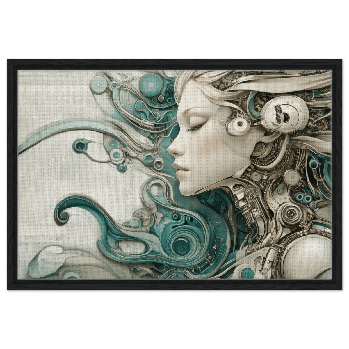 The Mechanical Siren A portrait of an android 2 - Shop Ai Art WebShop - Digital Art online Store