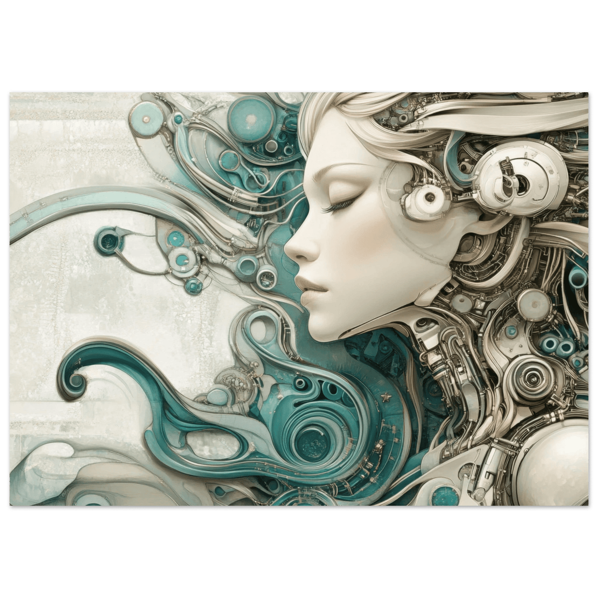 The Mechanical Siren A portrait of an android 2 - Shop Ai Art WebShop - Digital Art online Store