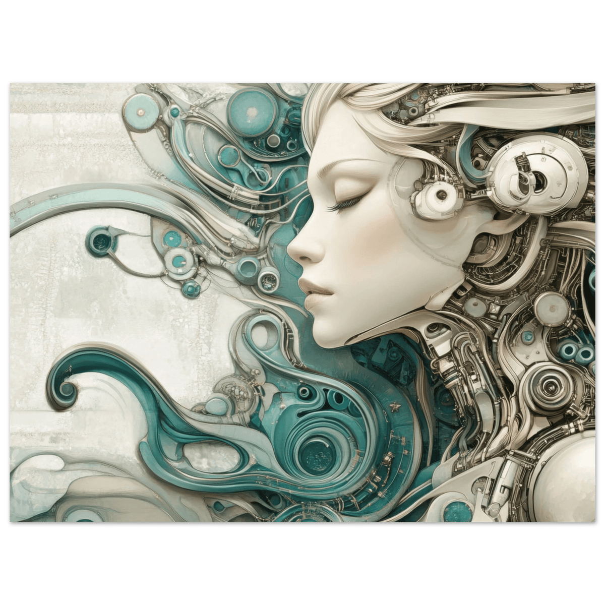 The Mechanical Siren A portrait of an android 2 - Shop Ai Art WebShop - Digital Art online Store