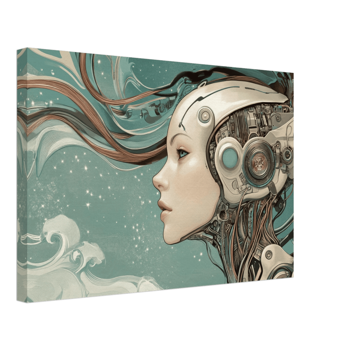 The Mechanical Siren A portrait of an android - Shop Ai Art WebShop - Digital Art online Store