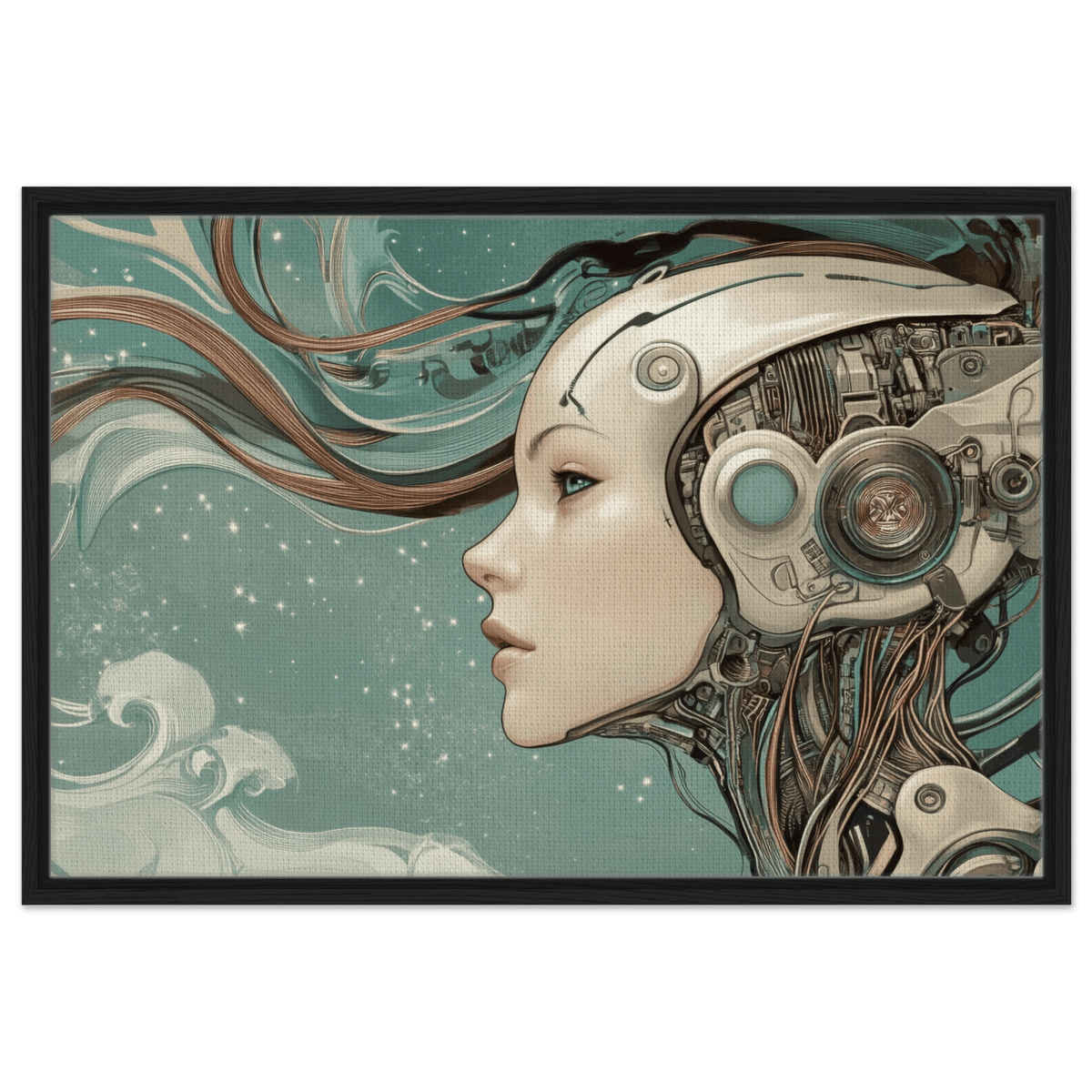 The Mechanical Siren A portrait of an android - Shop Ai Art WebShop - Digital Art online Store