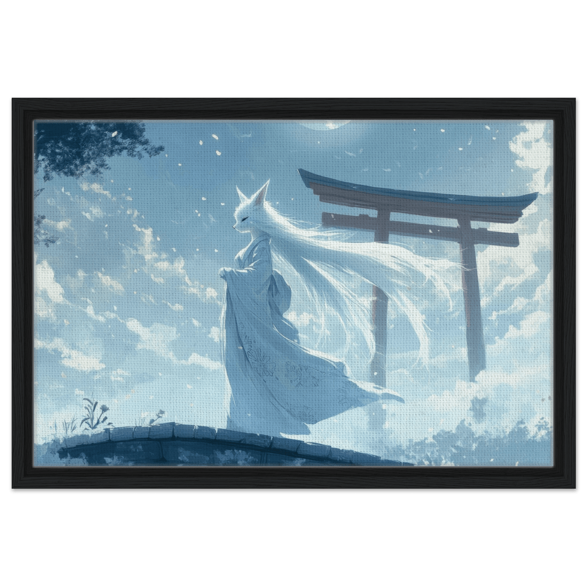 The Moonlit Kitsune Spirit Japanese Ukiyo - e Over 2 - Shop Ai Art WebShop - Digital Art online Store