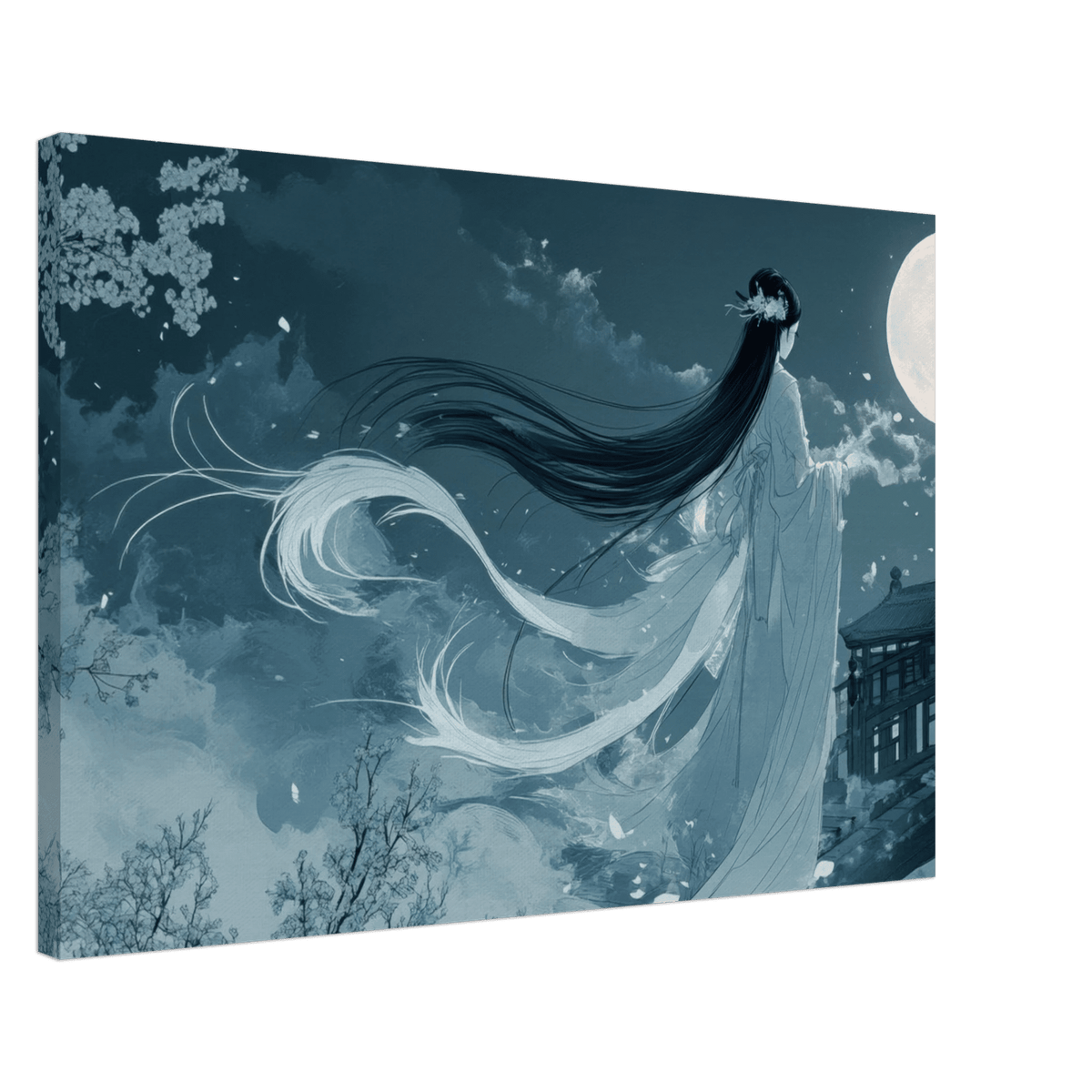 The Moonlit Kitsune Spirit Japanese Ukiyo - e Over 3 - Shop Ai Art WebShop - Digital Art online Store