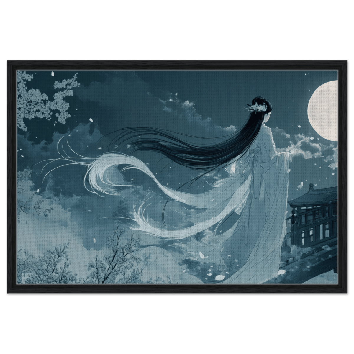 The Moonlit Kitsune Spirit Japanese Ukiyo - e Over 3 - Shop Ai Art WebShop - Digital Art online Store