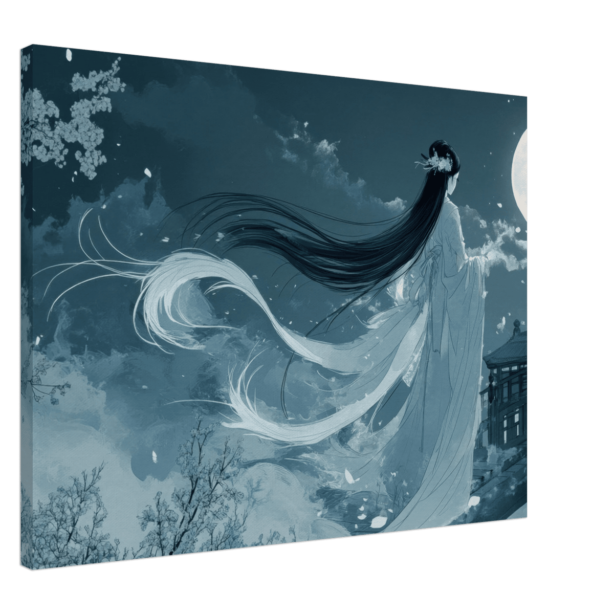 The Moonlit Kitsune Spirit Japanese Ukiyo - e Over 3 - Shop Ai Art WebShop - Digital Art online Store