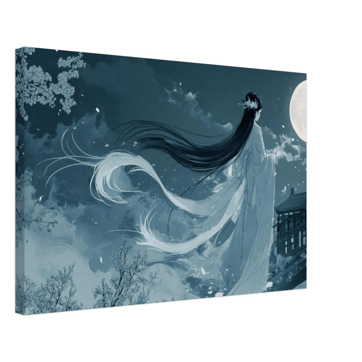 The Moonlit Kitsune Spirit Japanese Ukiyo - e Over 3 - Shop Ai Art WebShop - Digital Art online Store