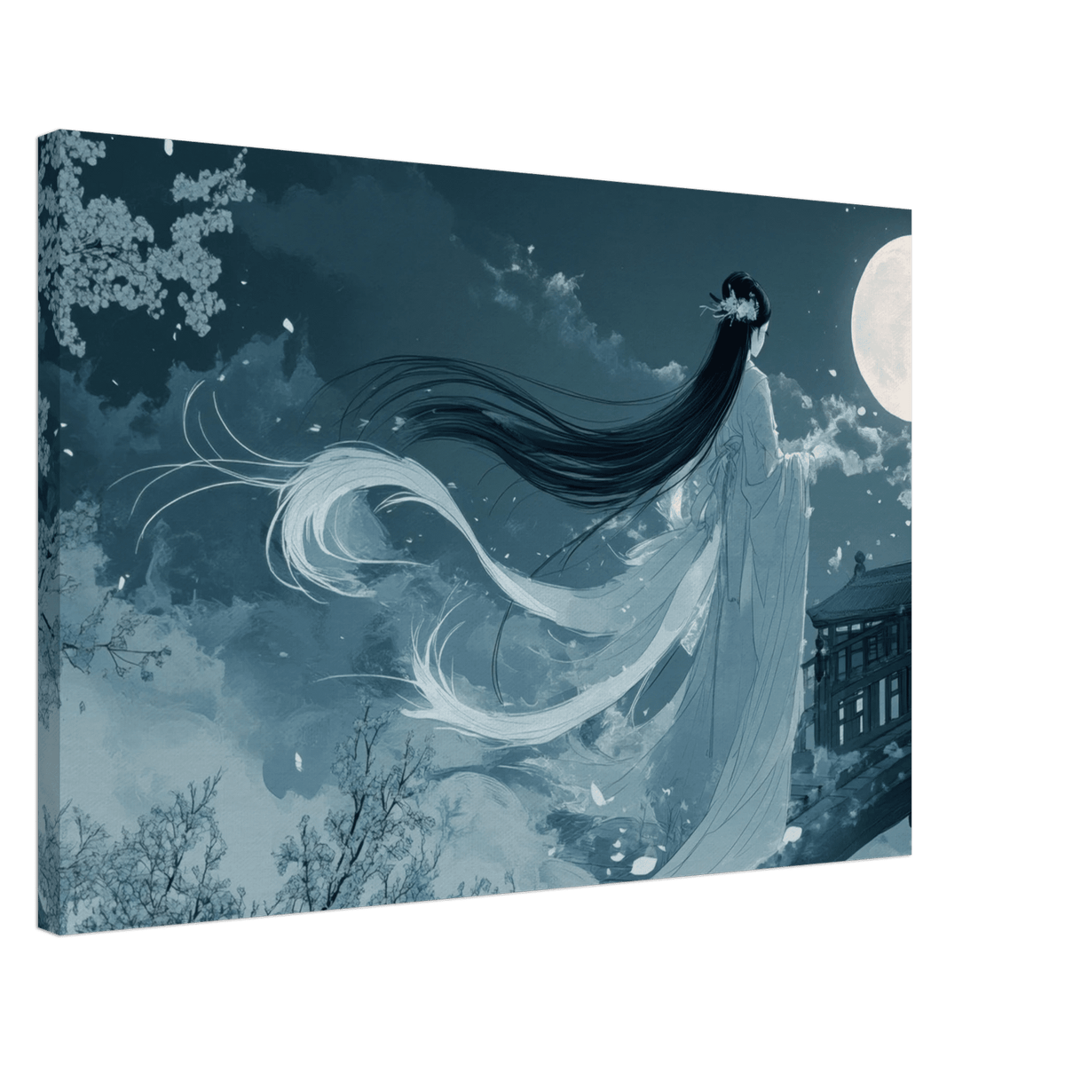The Moonlit Kitsune Spirit Japanese Ukiyo - e Over 3 - Shop Ai Art WebShop - Digital Art online Store