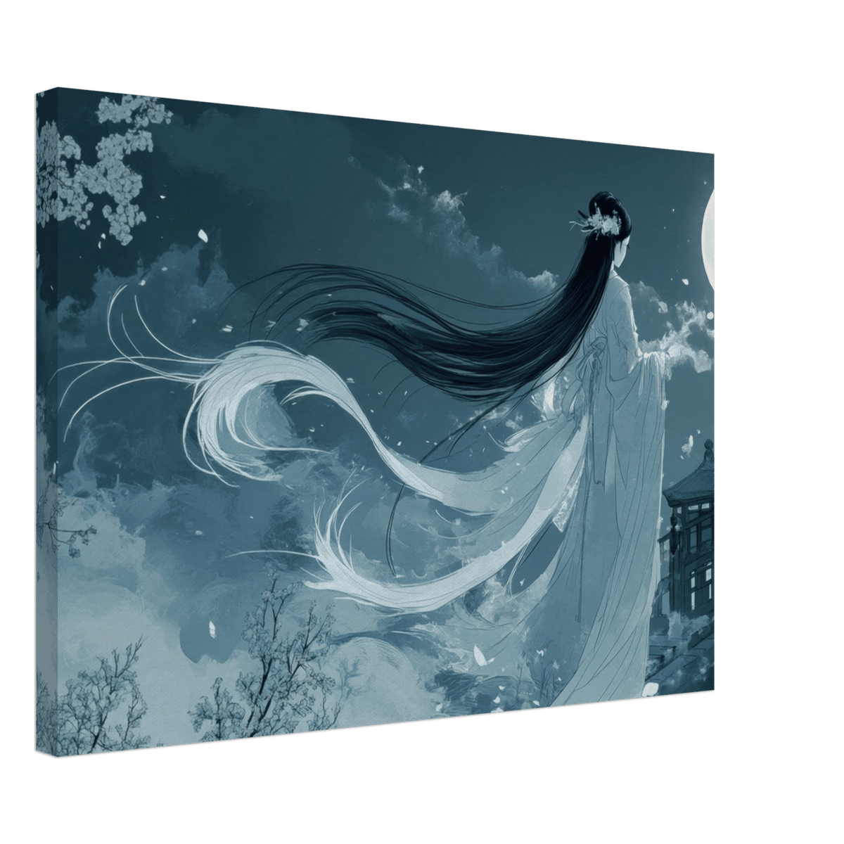 The Moonlit Kitsune Spirit Japanese Ukiyo - e Over 3 - Shop Ai Art WebShop - Digital Art online Store