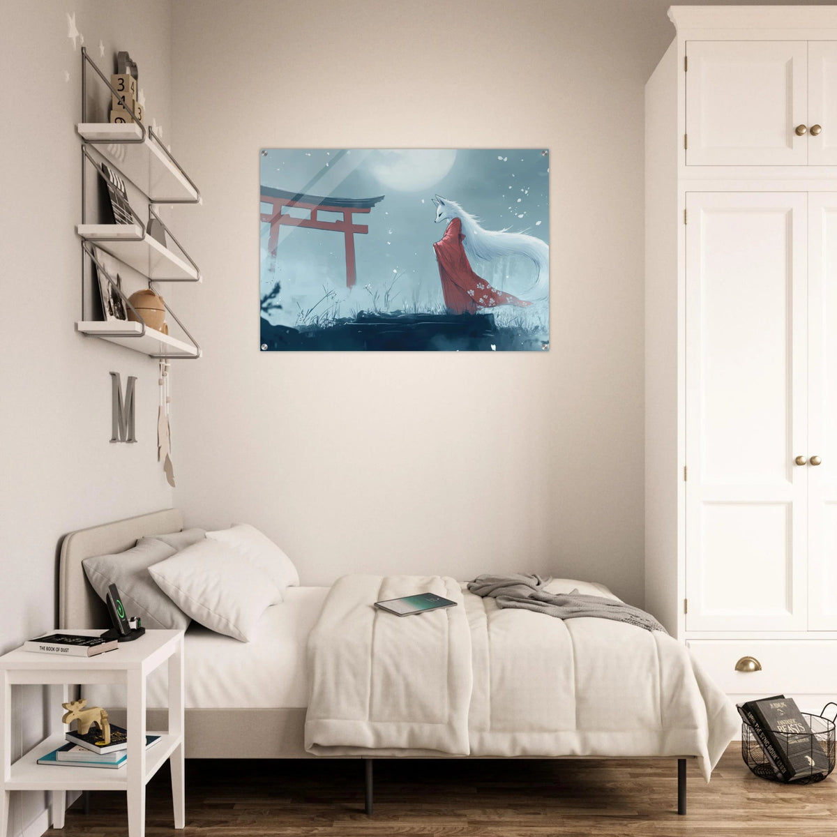 The Moonlit Kitsune Spirit Japanese Ukiyo - e Over - Shop Ai Art WebShop - Digital Art online Store