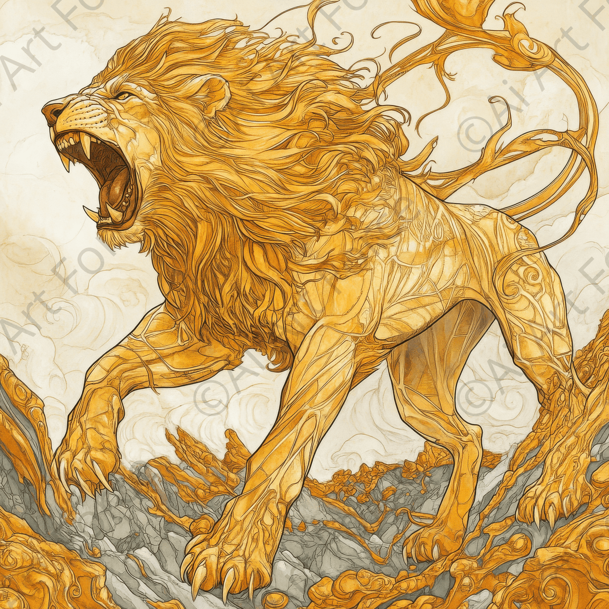 The Nemean Lion 4 - Shop Ai Art WebShop - Digital Art online Store