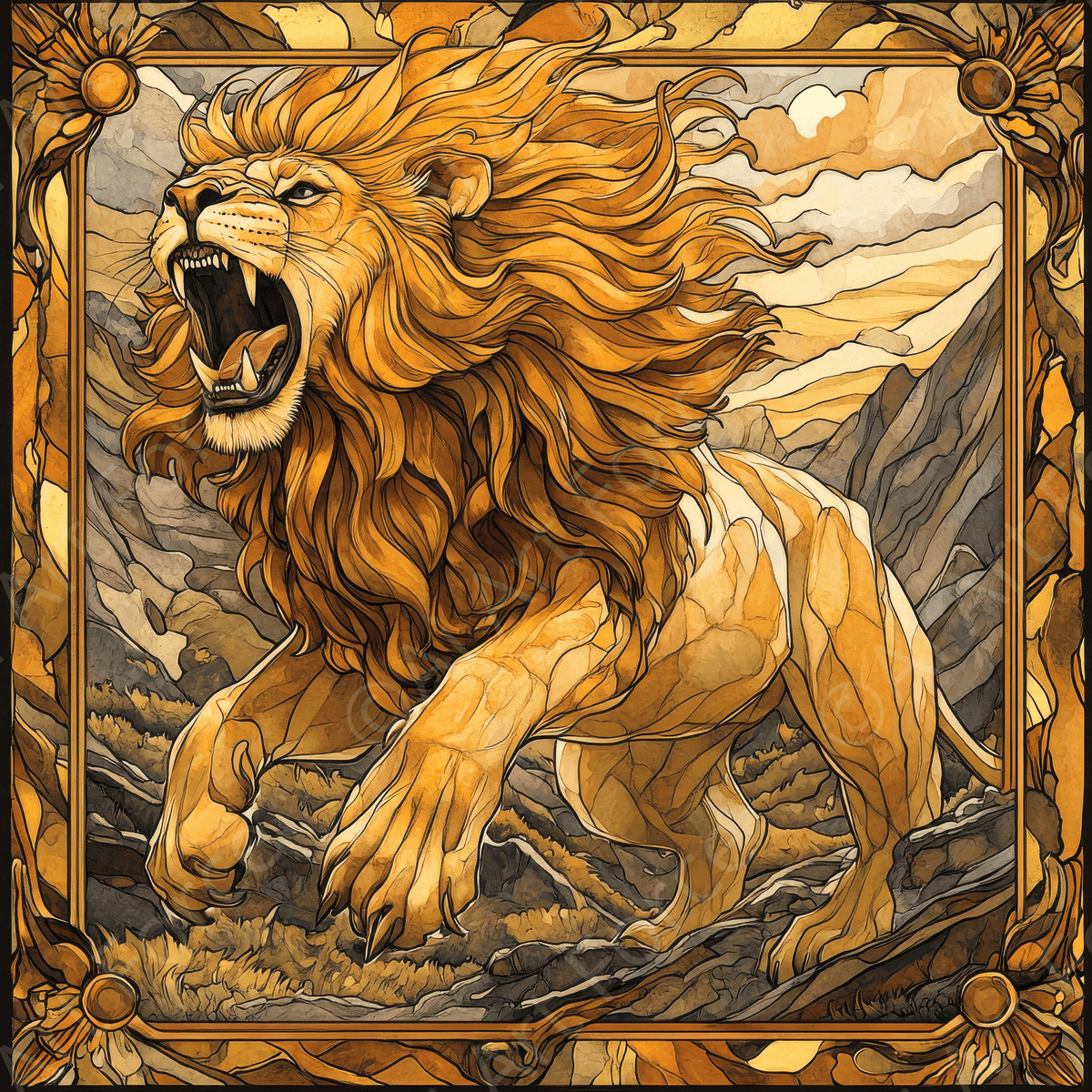 The Nemean Lion - Shop Ai Art WebShop - Digital Art online Store