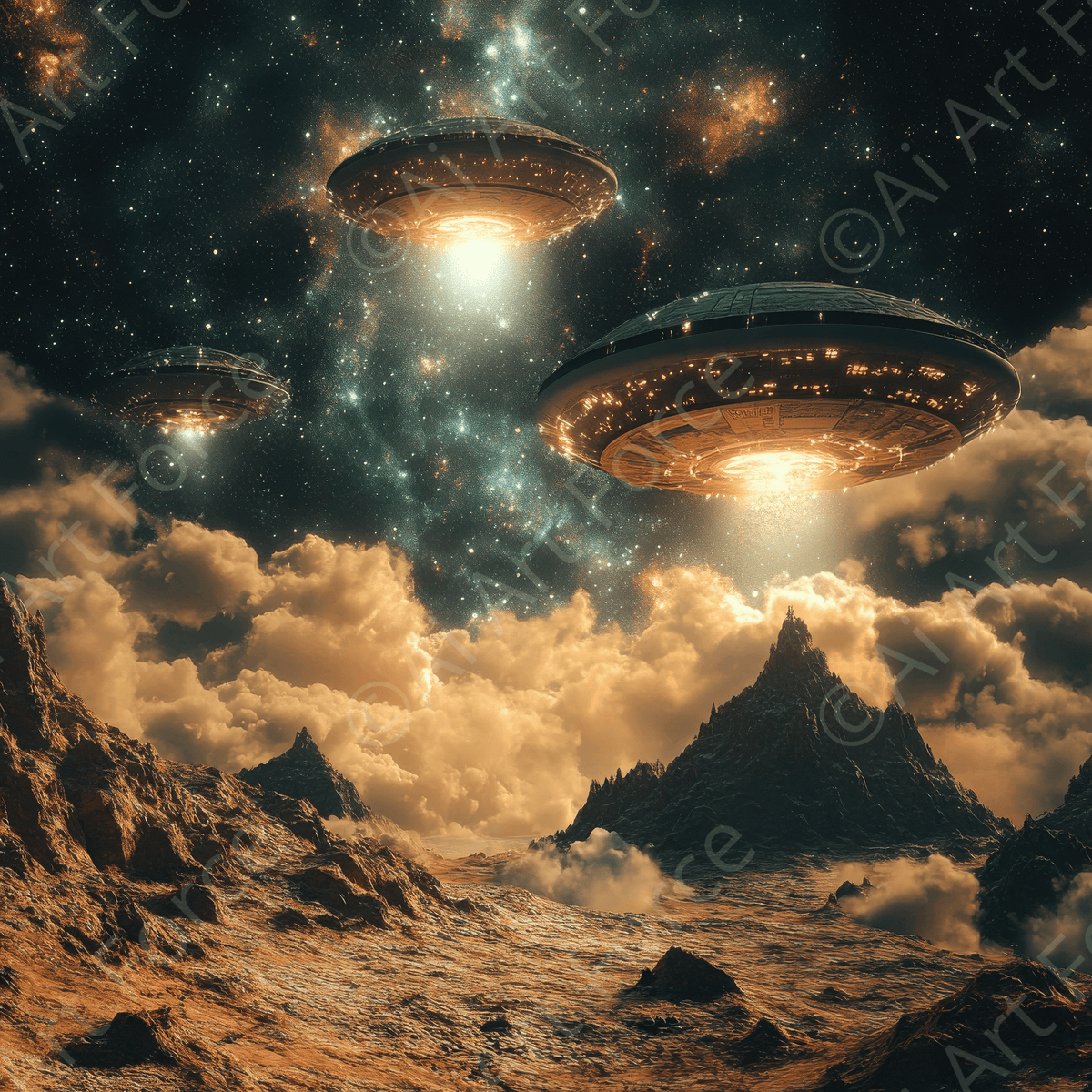 The potential for conflict over extraterrestrial worlds 7 - Shop Ai Art WebShop - Digital Art online Store