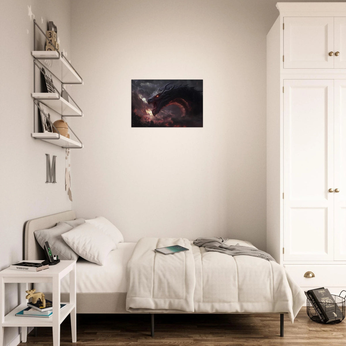 The Shadow Wyrms Fury Dark Fantasy Concept Art 4 - Shop Ai Art WebShop - Digital Art online Store