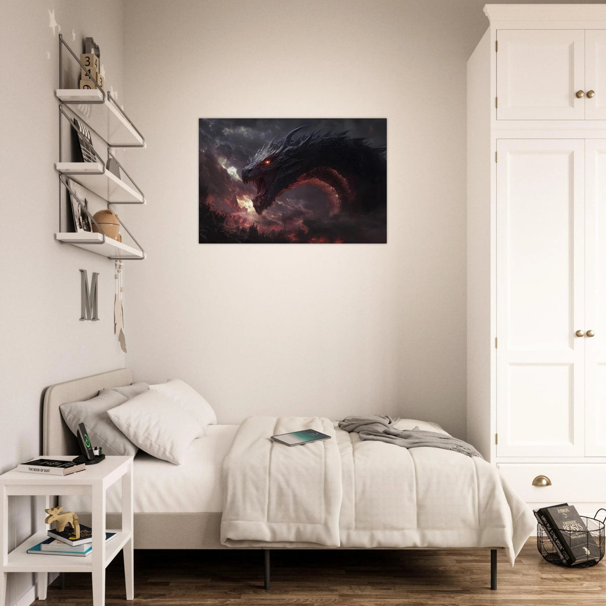 The Shadow Wyrms Fury Dark Fantasy Concept Art 4 - Shop Ai Art WebShop - Digital Art online Store