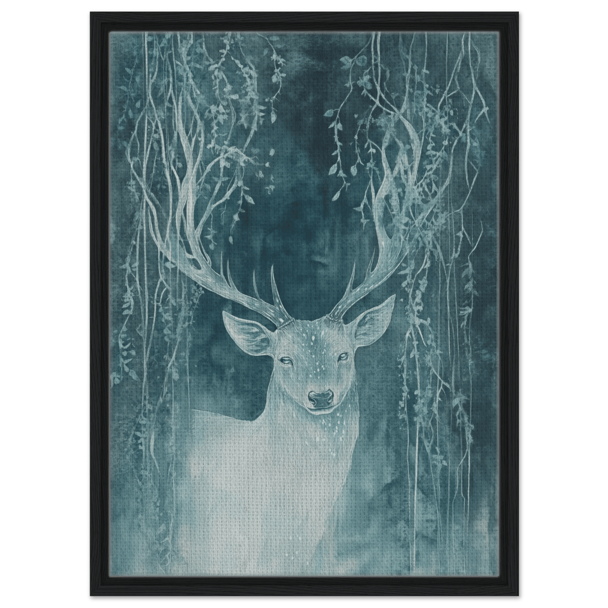 The Silver Stag of the Enchanted Glade Fantasy 3 - Shop Ai Art WebShop - Digital Art online Store