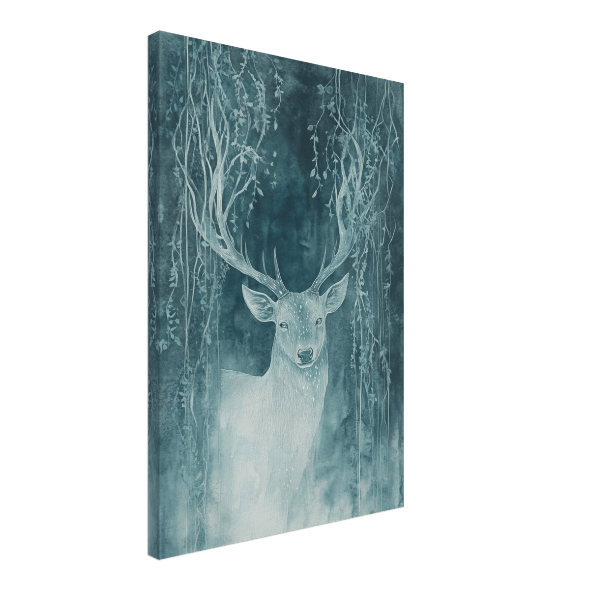 The Silver Stag of the Enchanted Glade Fantasy 3 - Shop Ai Art WebShop - Digital Art online Store