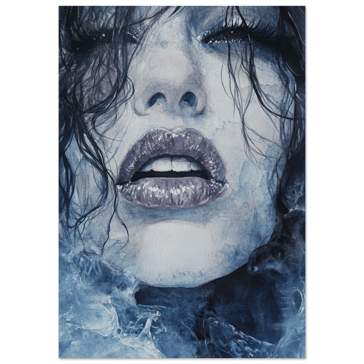 The Sirens Lament Gothic Watercolor Extreme Los 4 - Shop Ai Art WebShop - Digital Art online Store