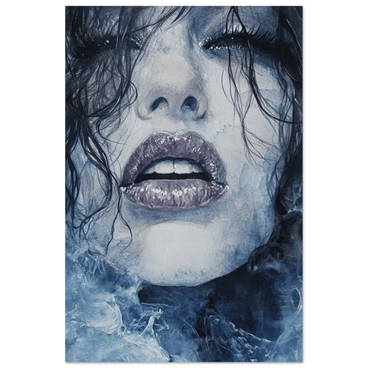 The Sirens Lament Gothic Watercolor Extreme Los 4 - Shop Ai Art WebShop - Digital Art online Store