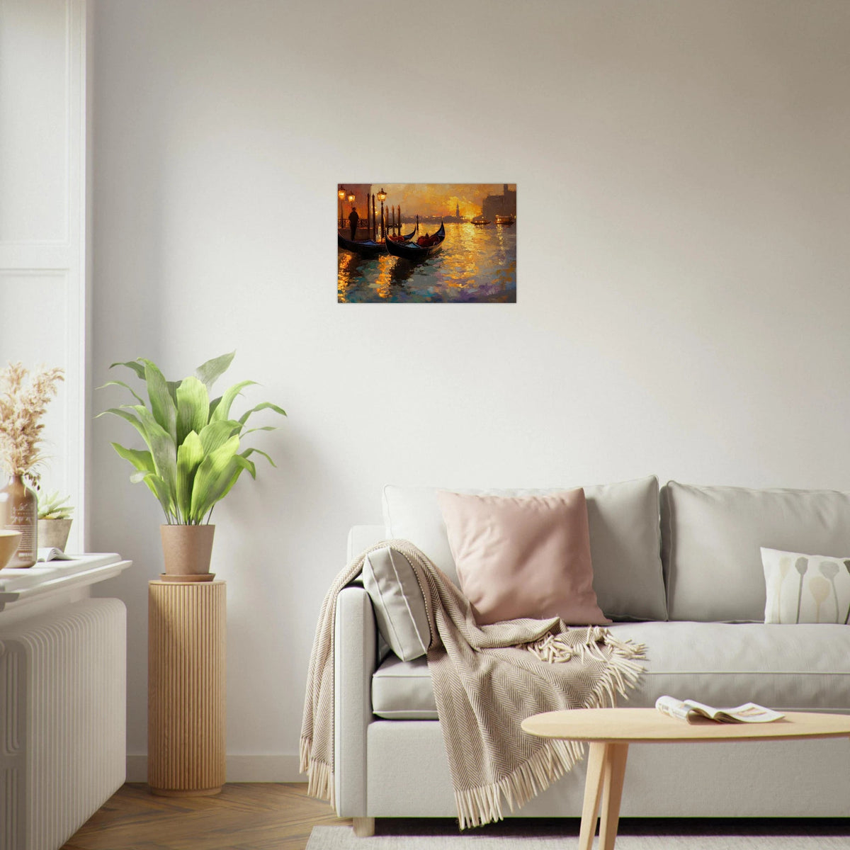 Venetian Gondolas at Dusk A romantic view - Shop Ai Art WebShop - Digital Art online Store