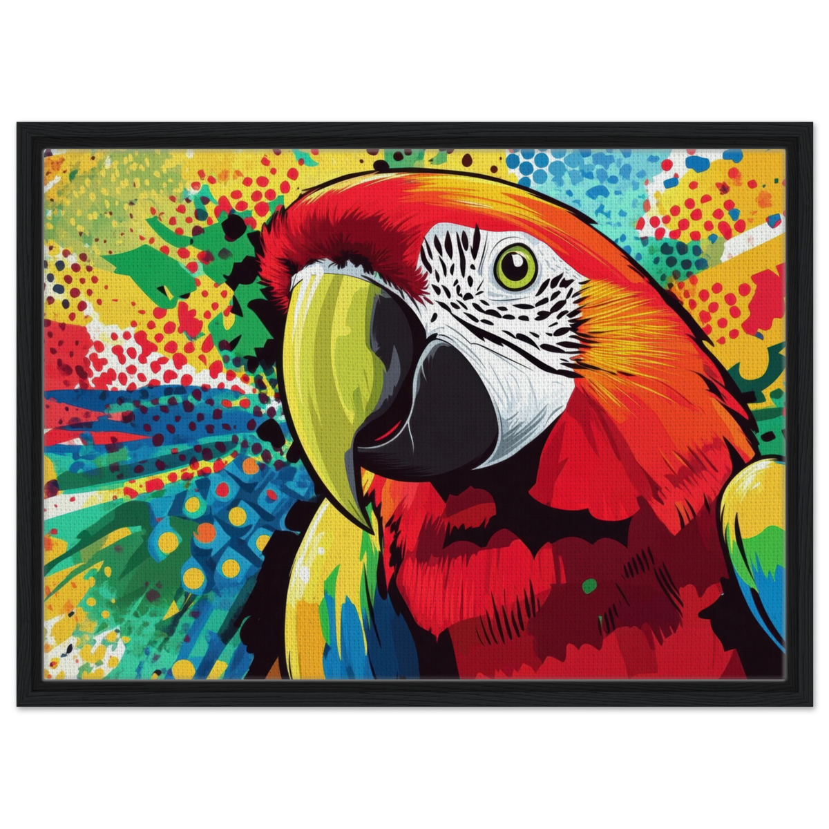 Vibrant Pop Art Parrot A colorful parrot depicted - Shop Ai Art WebShop - Digital Art online Store