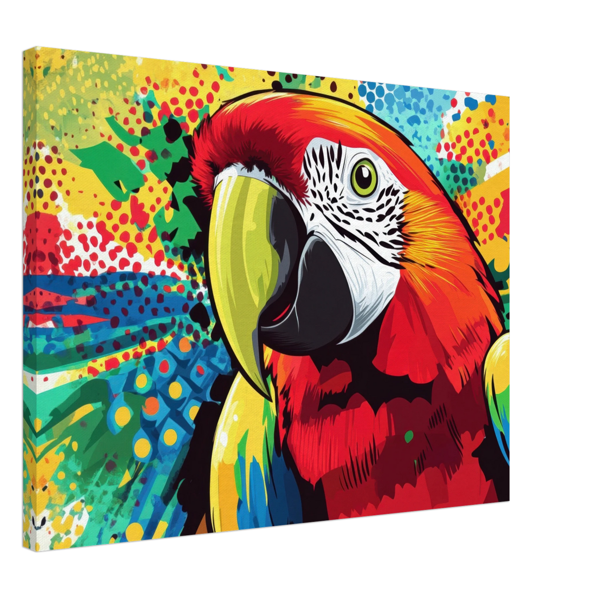 Vibrant Pop Art Parrot A colorful parrot depicted - Shop Ai Art WebShop - Digital Art online Store