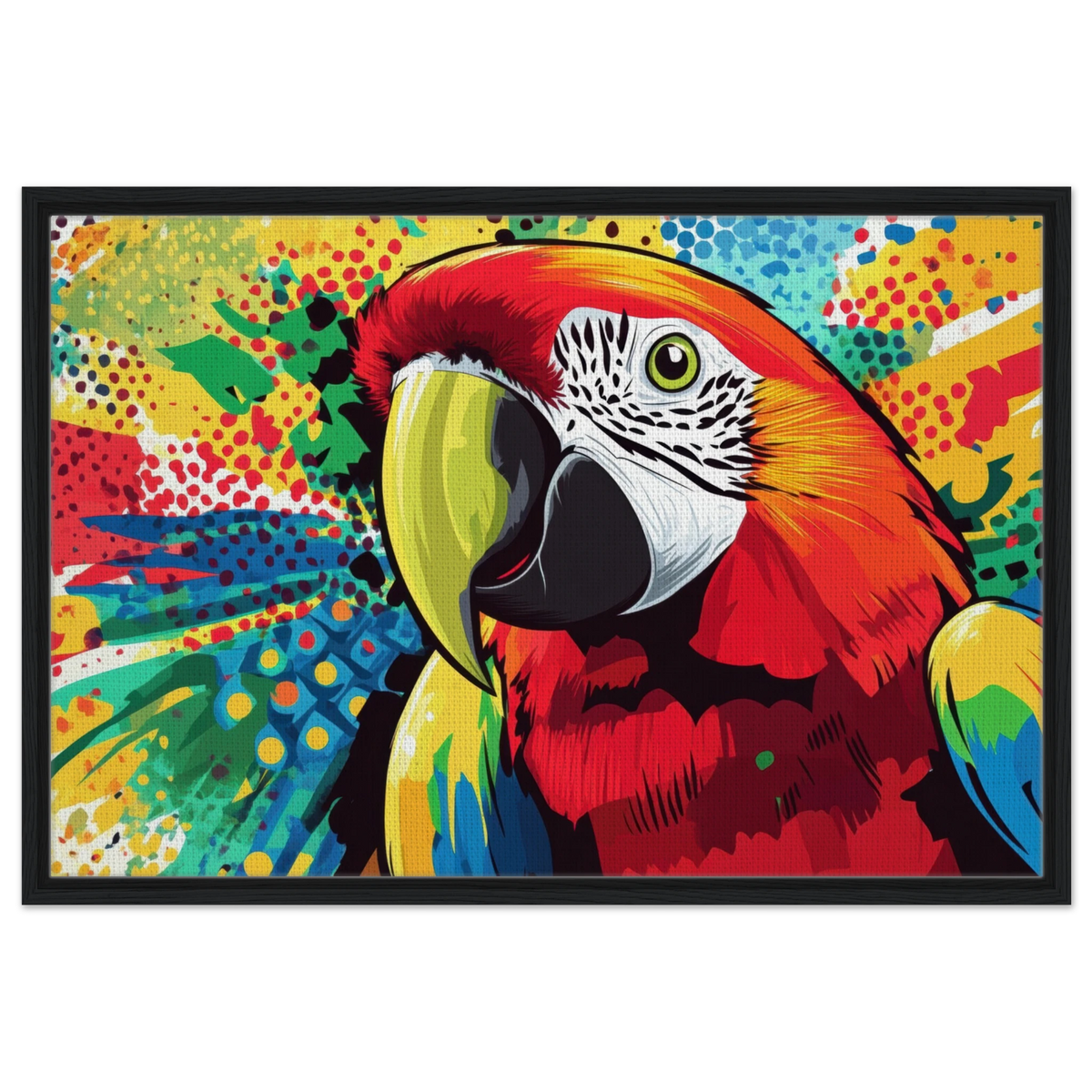 Vibrant Pop Art Parrot A colorful parrot depicted - Shop Ai Art WebShop - Digital Art online Store