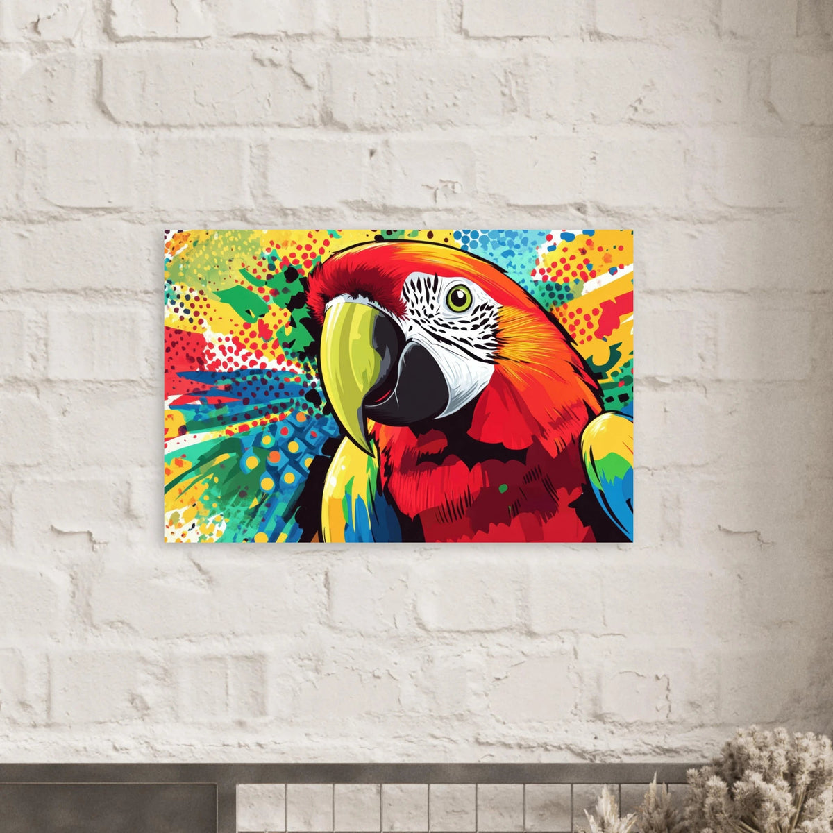 Vibrant Pop Art Parrot A colorful parrot depicted - Shop Ai Art WebShop - Digital Art online Store