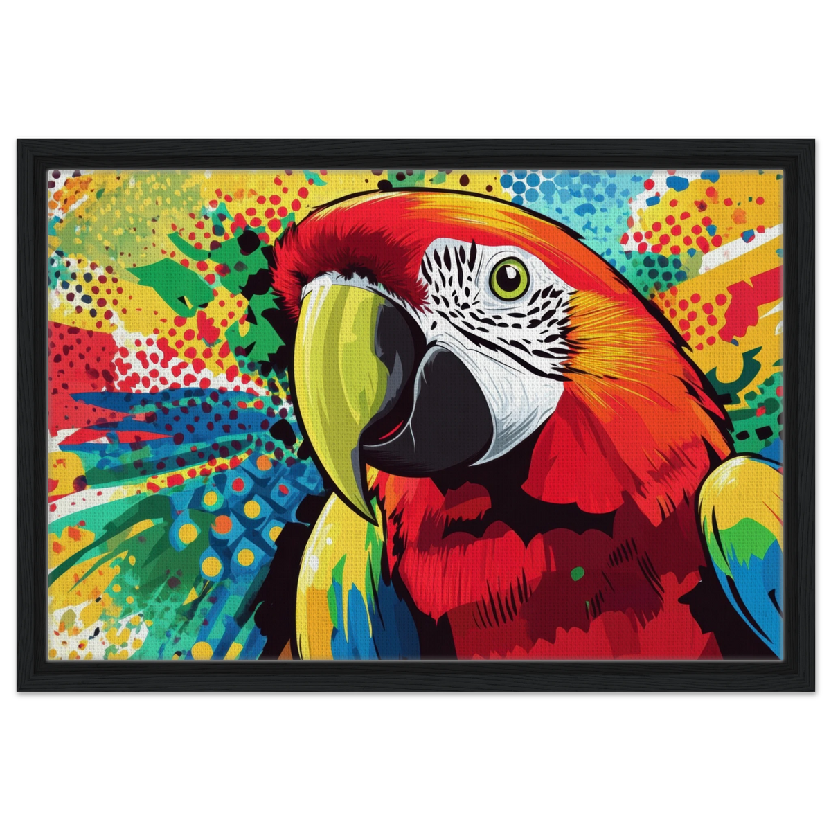 Vibrant Pop Art Parrot A colorful parrot depicted - Shop Ai Art WebShop - Digital Art online Store