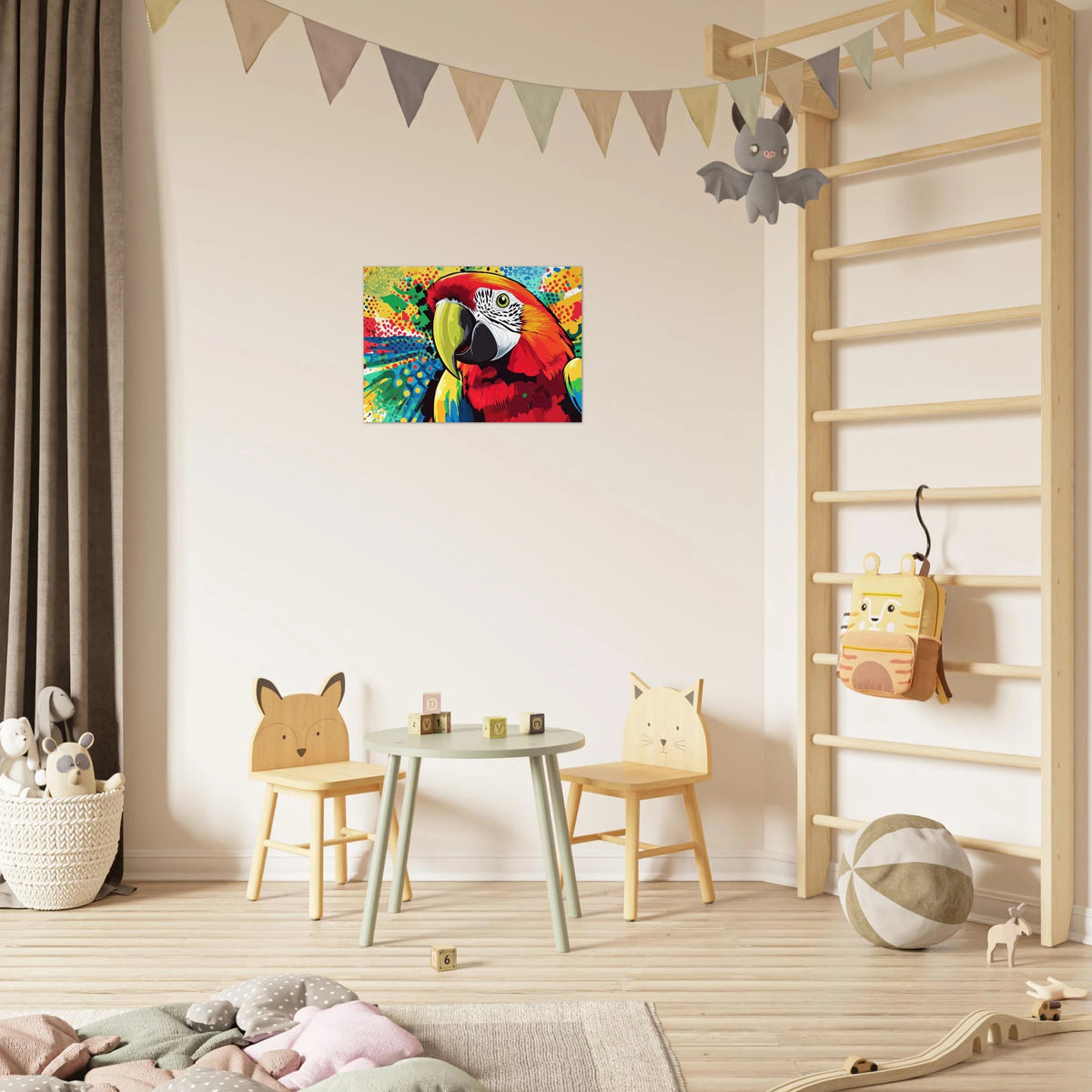 Vibrant Pop Art Parrot A colorful parrot depicted - Shop Ai Art WebShop - Digital Art online Store