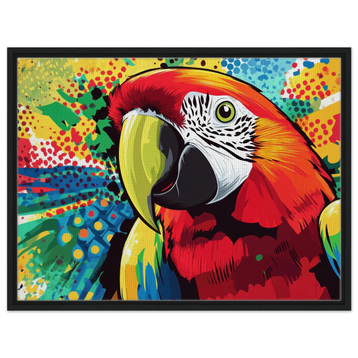 Vibrant Pop Art Parrot A colorful parrot depicted - Shop Ai Art WebShop - Digital Art online Store