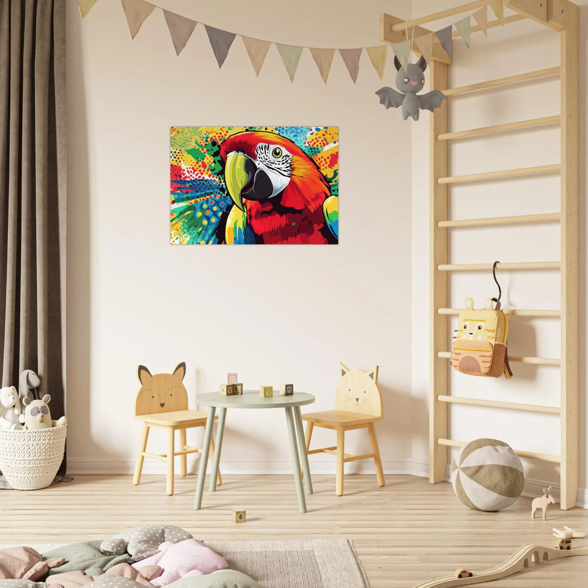 Vibrant Pop Art Parrot A colorful parrot depicted - Shop Ai Art WebShop - Digital Art online Store