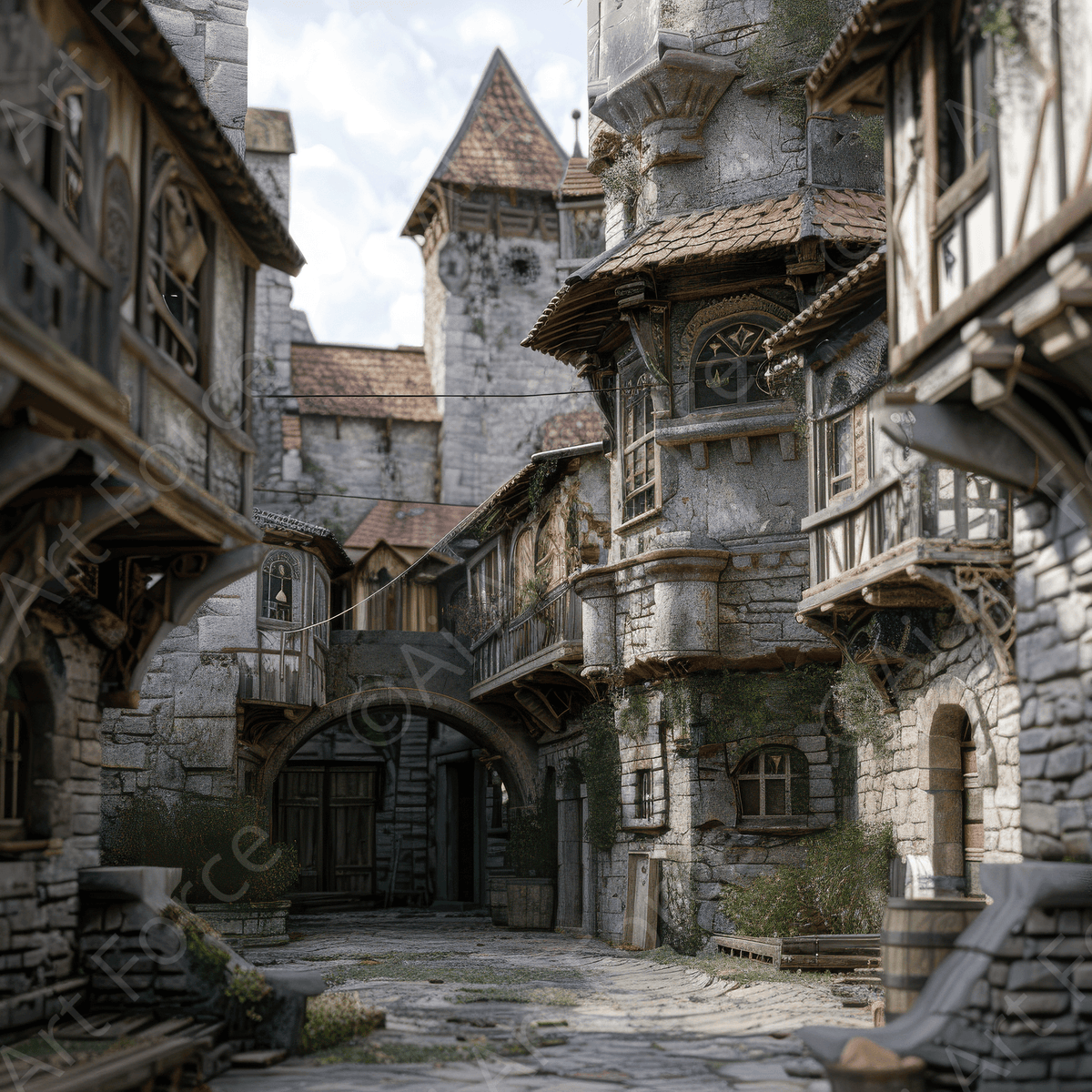 Village Historical site - Shop Ai Art WebShop - Digital Art online Store