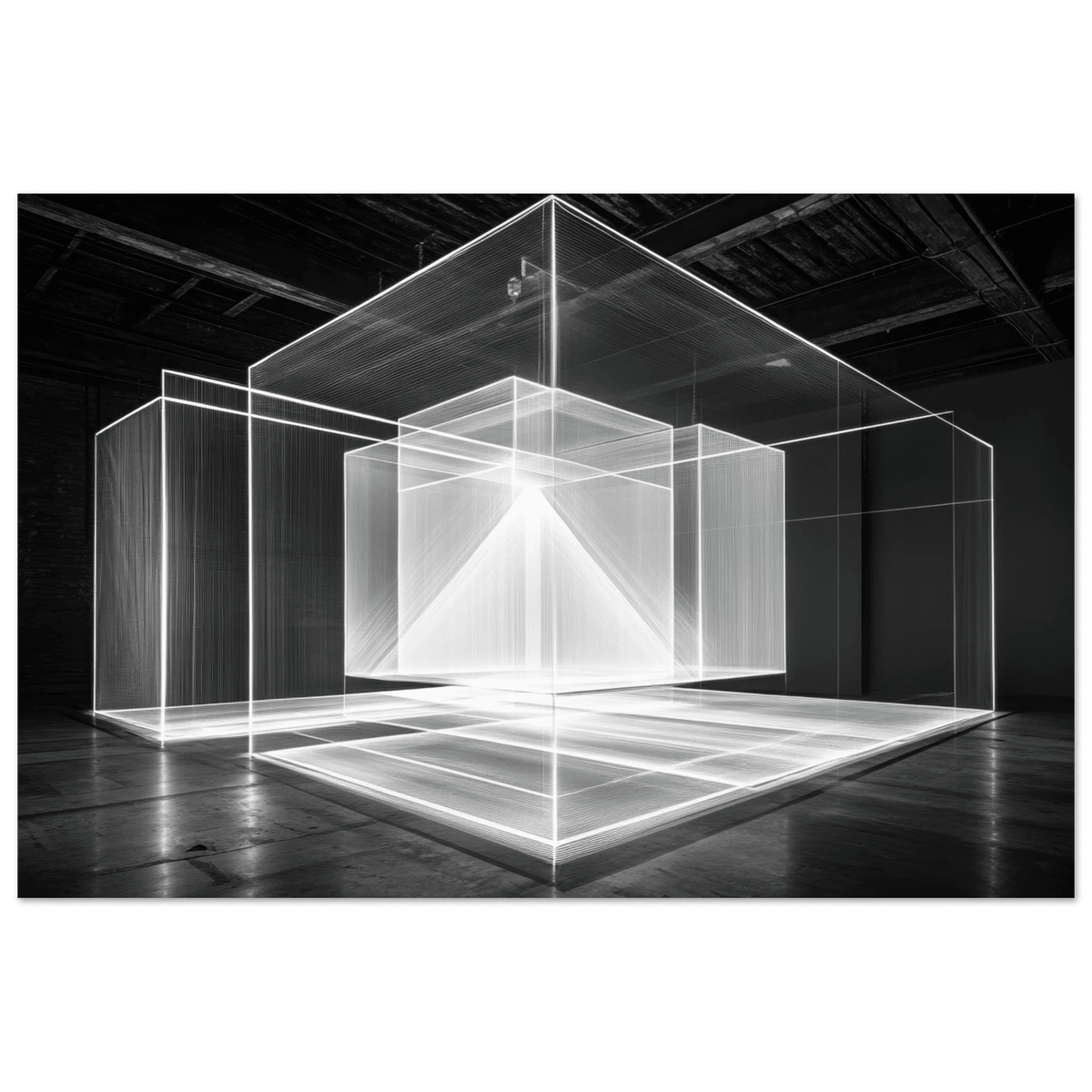 Void Architecture Impossible geometric structure 2 - Shop Ai Art WebShop - Digital Art online Store