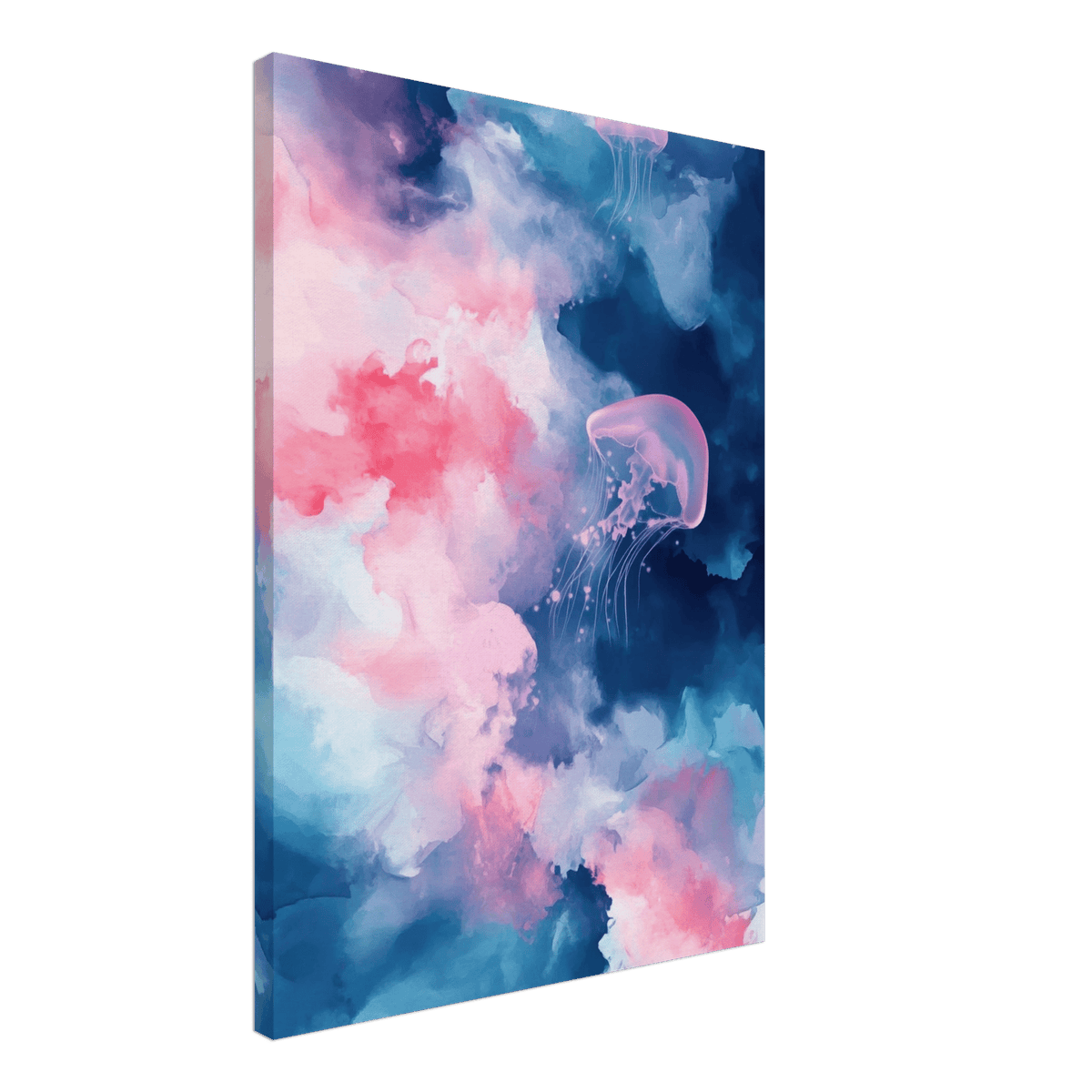 Watercolor Jellyfish Drift Graceful jellyfish - Shop Ai Art WebShop - Digital Art online Store