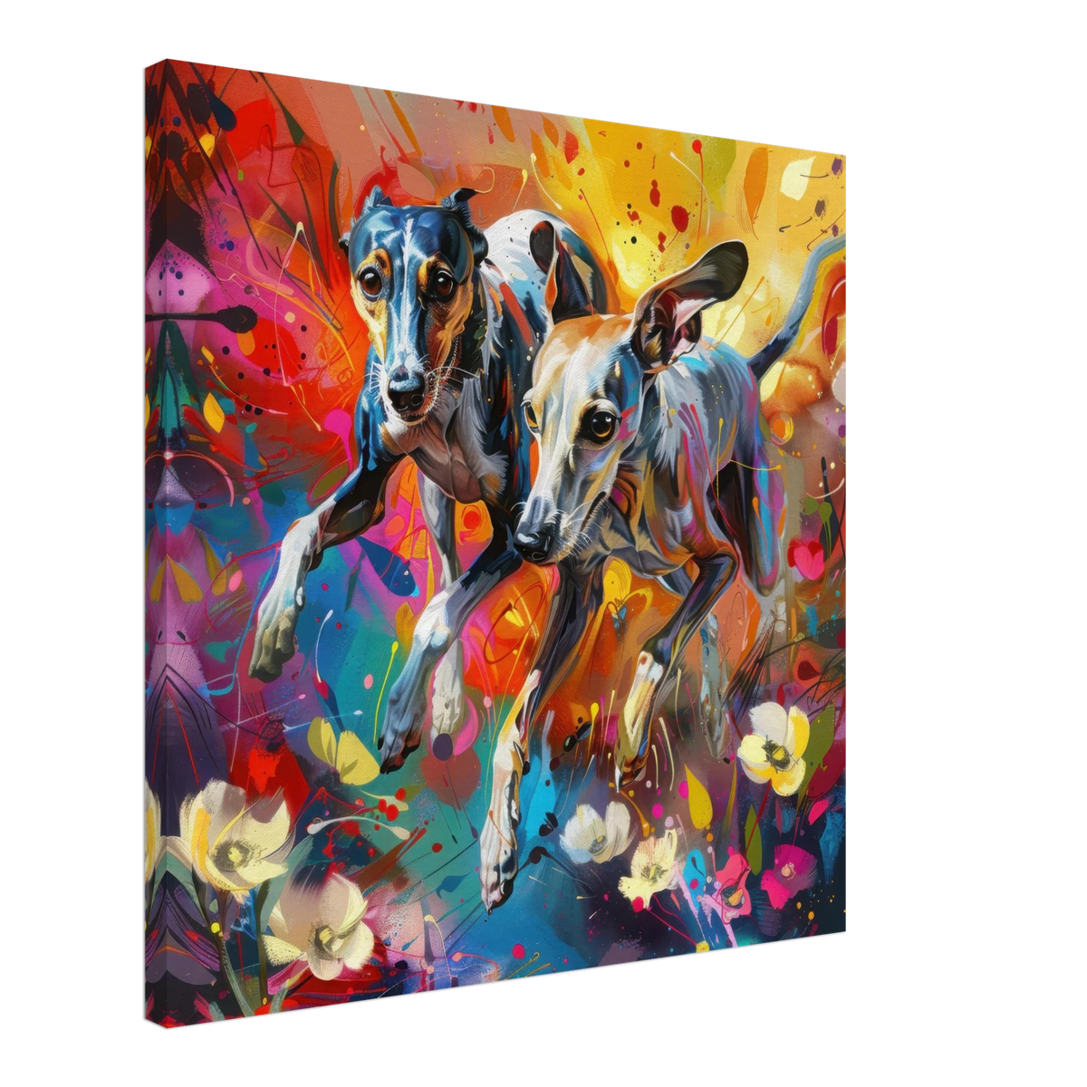 Whippets love playing 3 - Shop Ai Art WebShop - Digital Art online Store