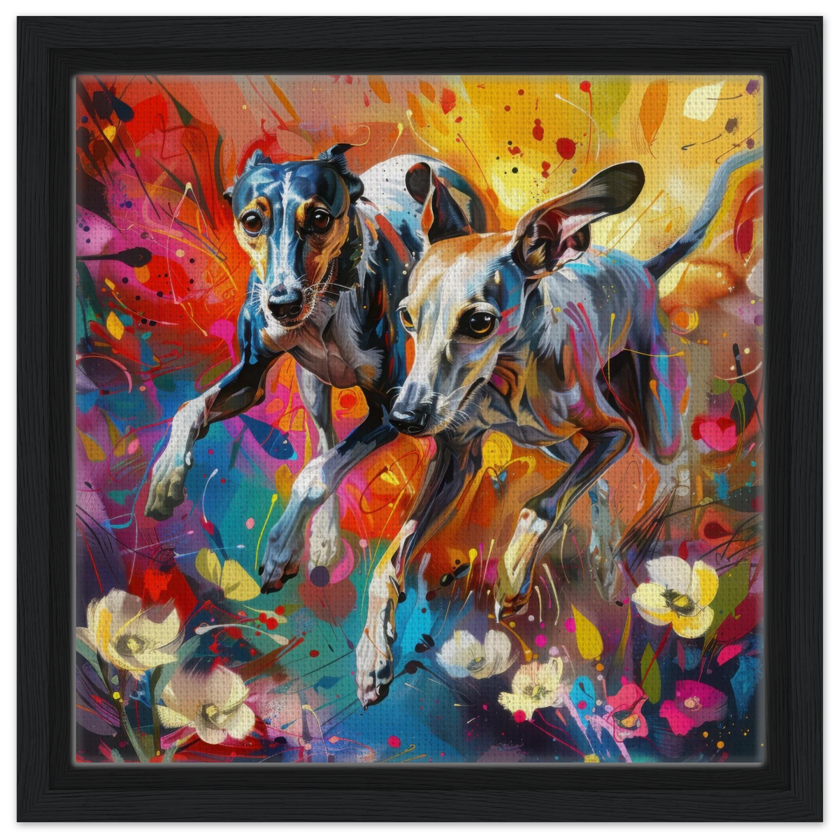 Whippets love playing 3 - Shop Ai Art WebShop - Digital Art online Store