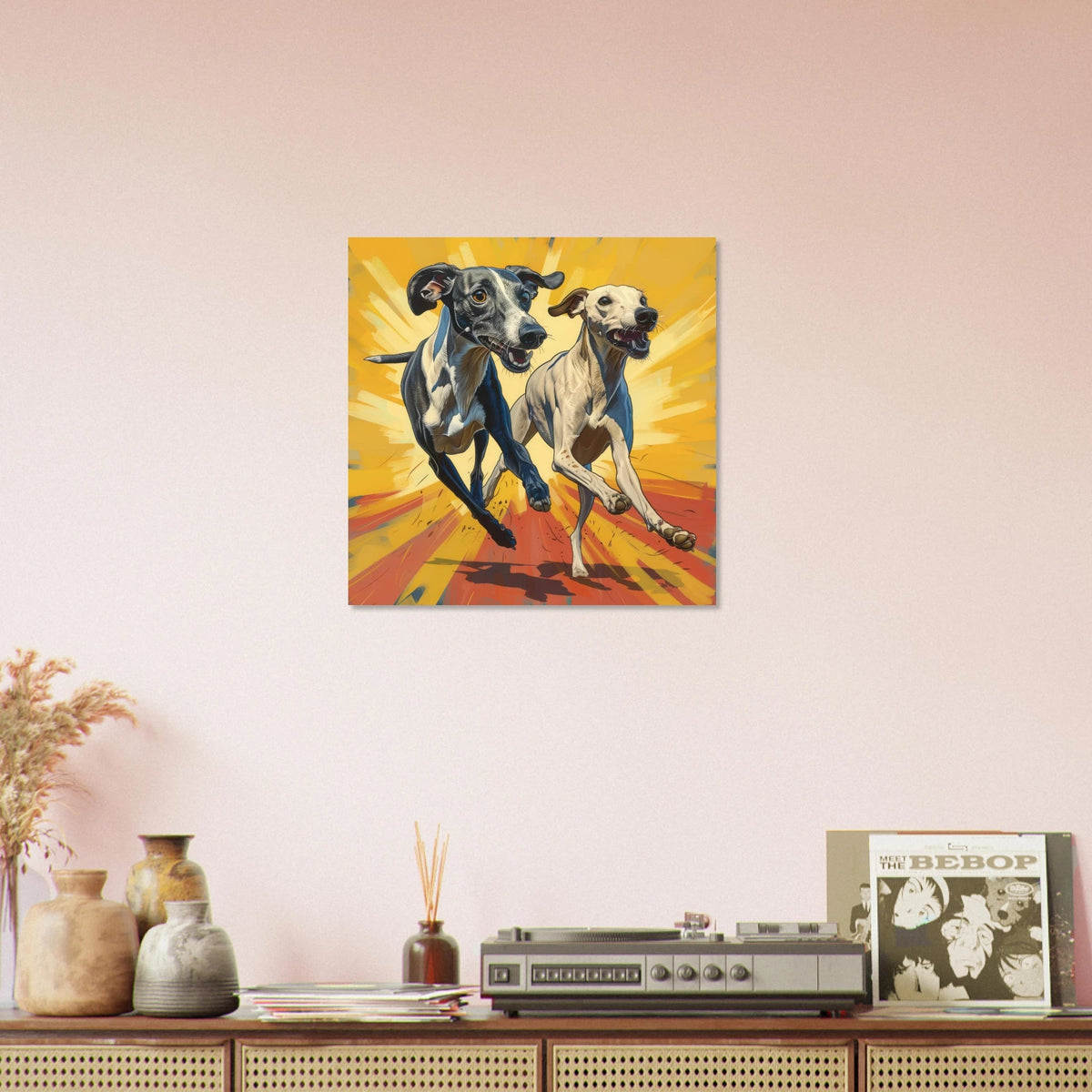 Whippets love playing 4 - Shop Ai Art WebShop - Digital Art online Store