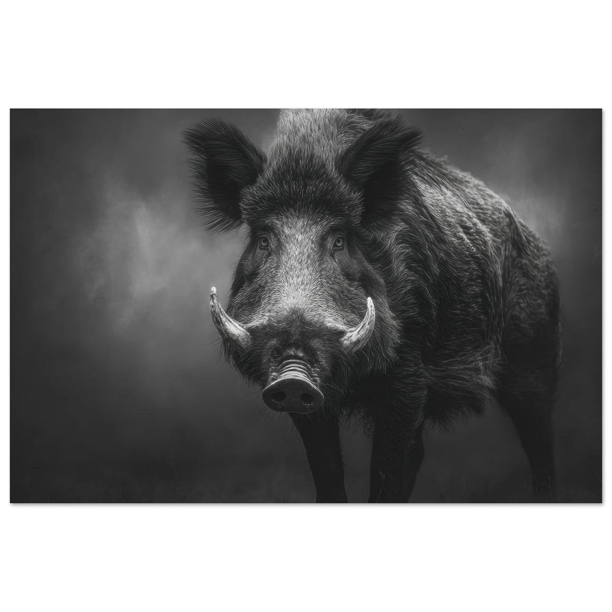 Wild Boar Looking Directly Forward Bristled - Shop Ai Art WebShop - Digital Art online Store