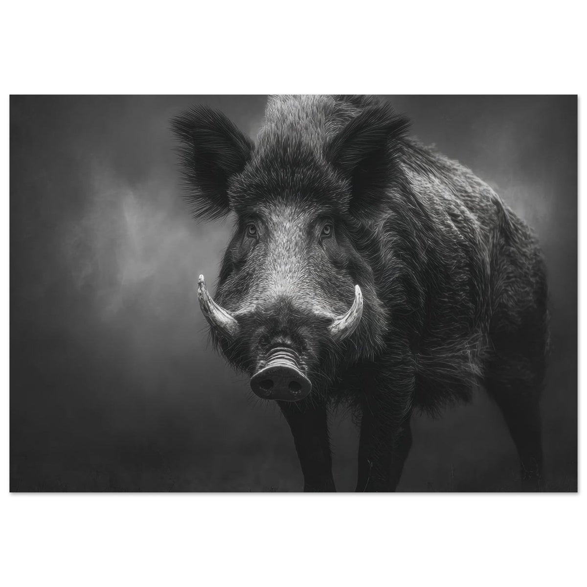 Wild Boar Looking Directly Forward Bristled - Shop Ai Art WebShop - Digital Art online Store