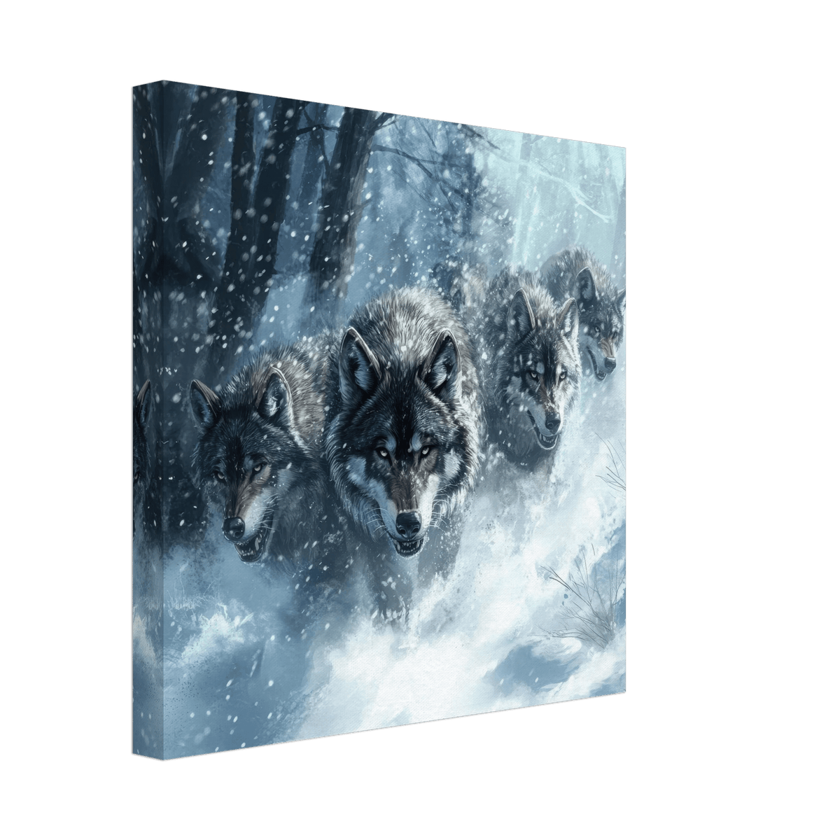 Wolf Pack in the Snowy Wilderness - Shop Ai Art WebShop - Digital Art online Store