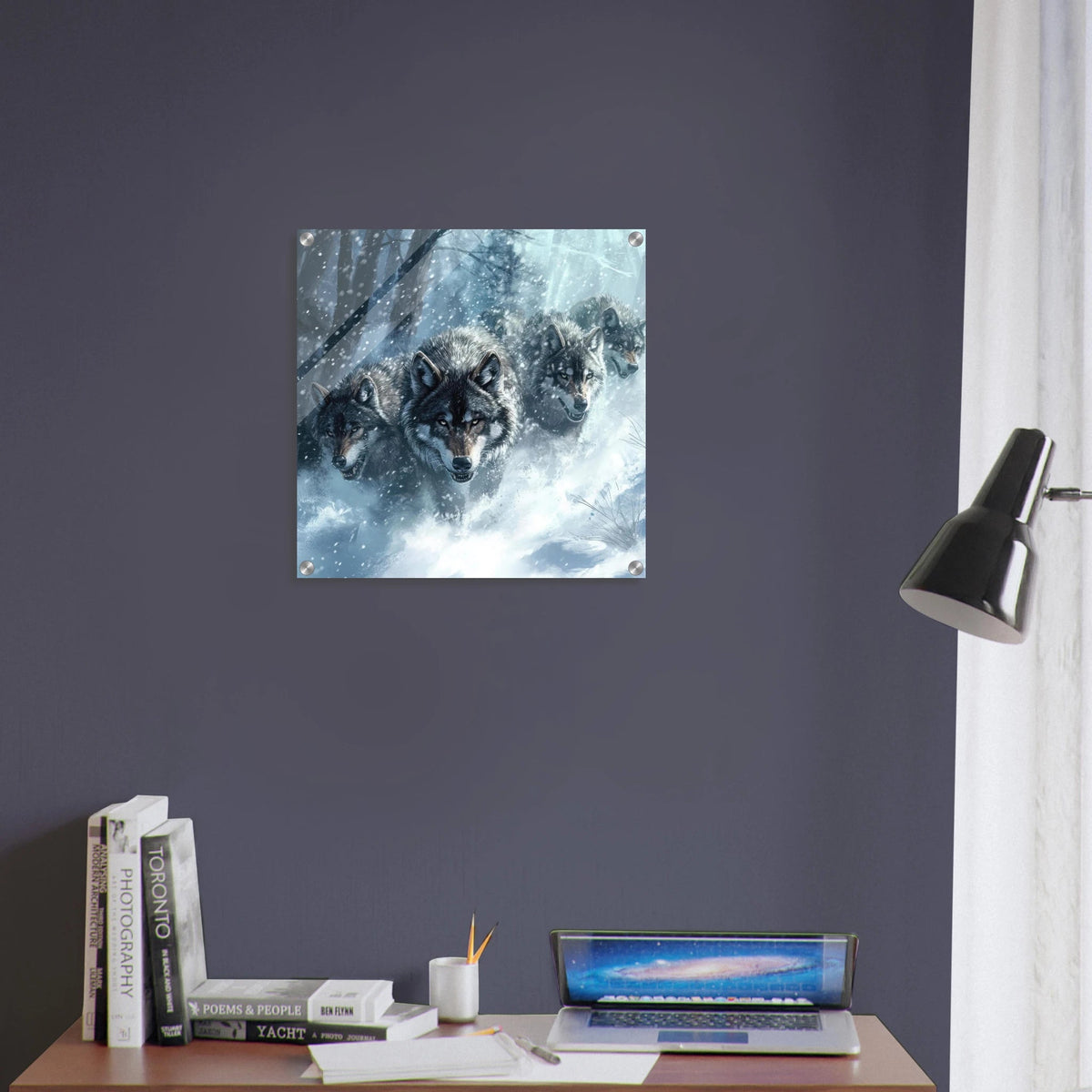 Wolf Pack in the Snowy Wilderness - Shop Ai Art WebShop - Digital Art online Store