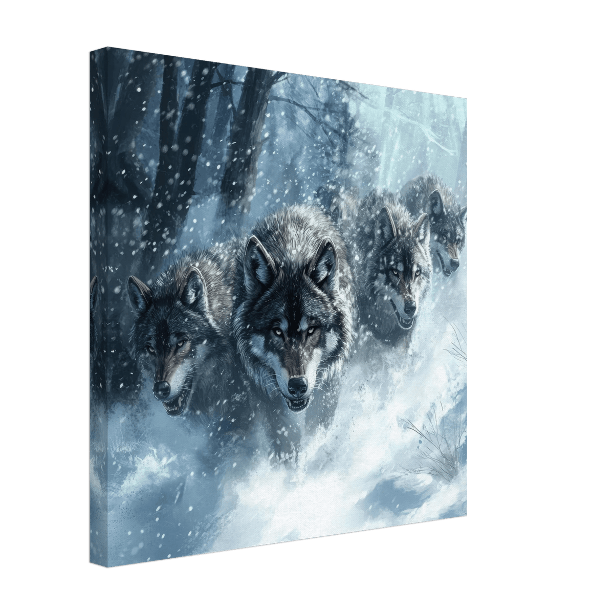Wolf Pack in the Snowy Wilderness - Shop Ai Art WebShop - Digital Art online Store
